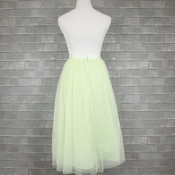 Anthro BHLDN Lena Tulle Skirt Pistachio - Picture 7 of 15